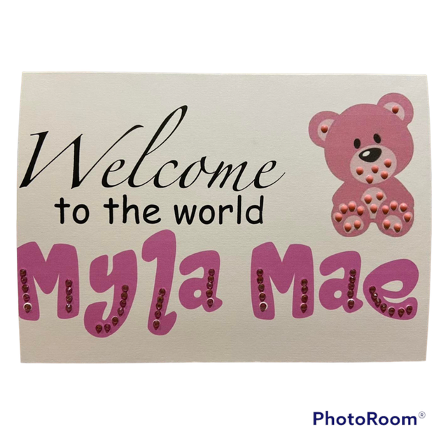 Welcome Baby Girl Card