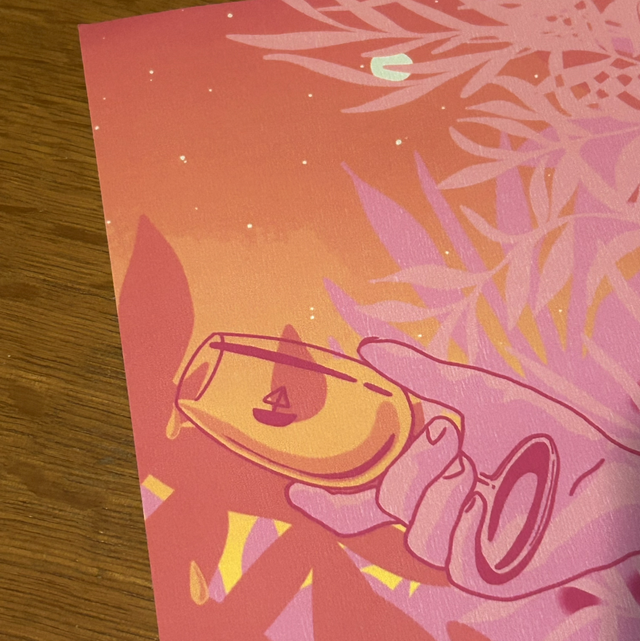 POSTER A3 psychedelic women Série: Pays de cocagne 2