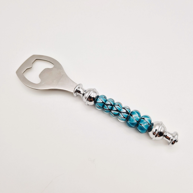 Décapsuleur perles à dents bleues