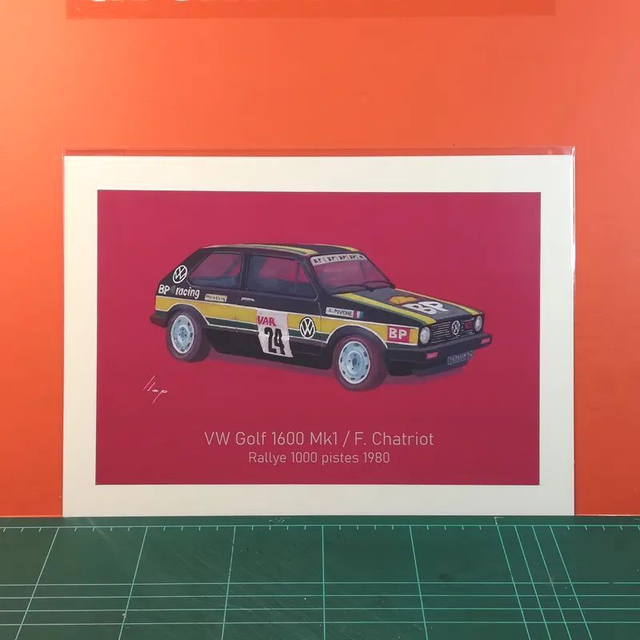 Artimotor prints - A4 1980 VW Golf 1600 Mk1 – François Chatriot (rallye 1000 pistes)