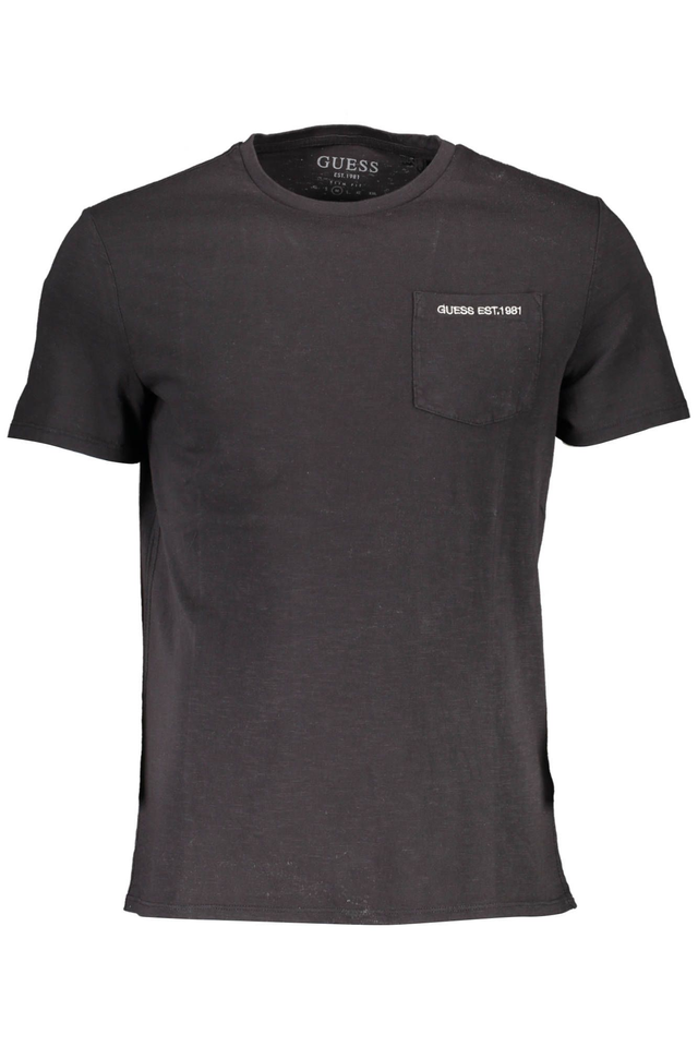 GUESS JEANS T-SHIRT MANICHE CORTE UOMO NERO