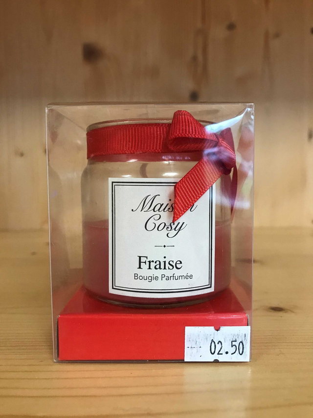 Bougie senteur fraise