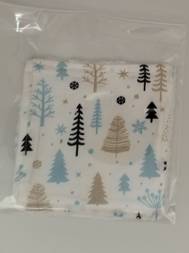 Lingette lavable motifs sapins