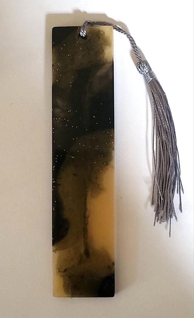 Marque page noir doré 