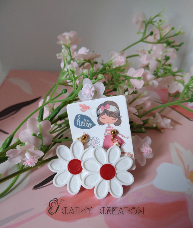 Boucles d'oreilles marguerite 