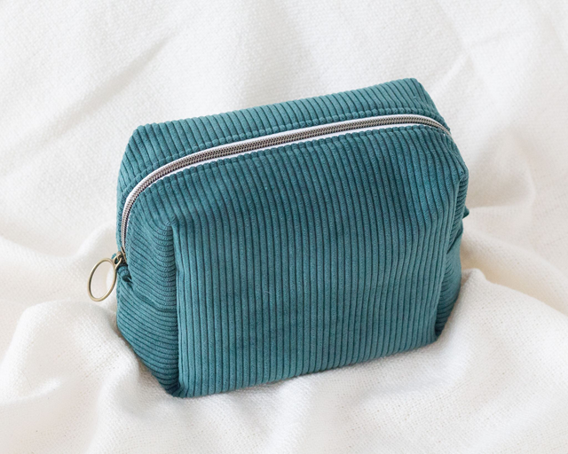 Trousse toilette velours - Vert Sapin