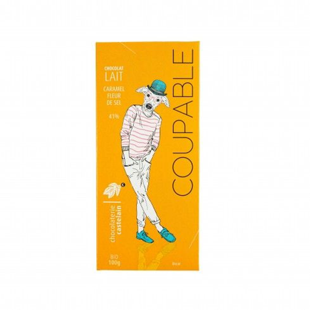  Tablette Chocolat Au Lait 41% Caramel Et Fleur De Sel BIO - 100g