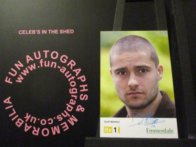 Ben Freeman (Scott Windsor) Original Emmerdale Yellow &amp; White Itv1 Logo Pre-Print Cast Card
