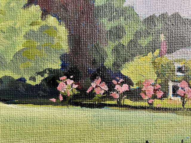 Holme Wold House, East Yorkshire Wolds. Oil on Canvas board.