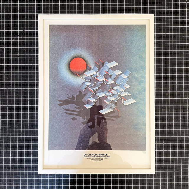 Póster 10 años de La Ciencia Simple enmarcado en blanco