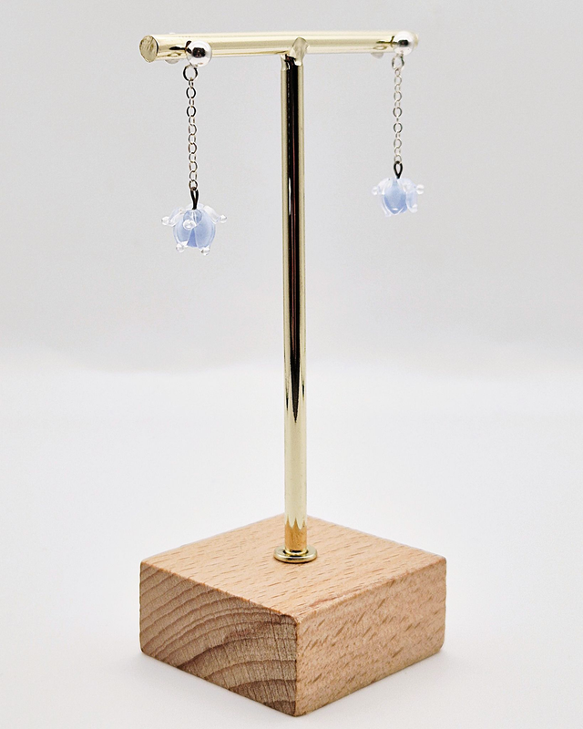 Boucles d'oreilles Clochettes bleues ciel