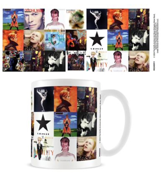 DAVID BOWIE (ALBUMS COLLAGE) WHITE POD MUG