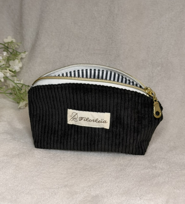 Trousse XS Noir Rayures