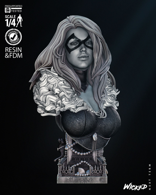 Buste portrait BLACK CAT série Spiderman comics