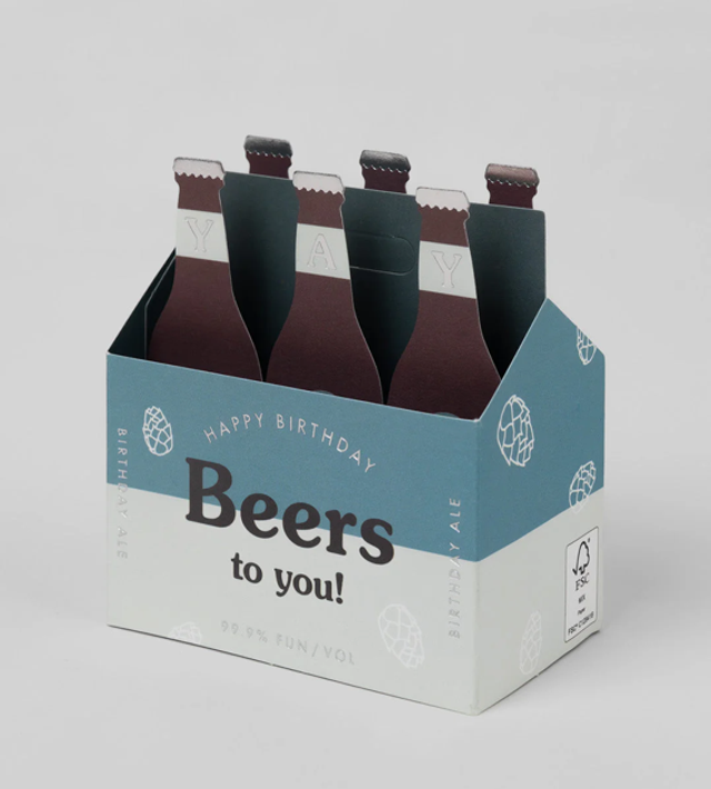 Beers To You 3D Layering Greeting Card