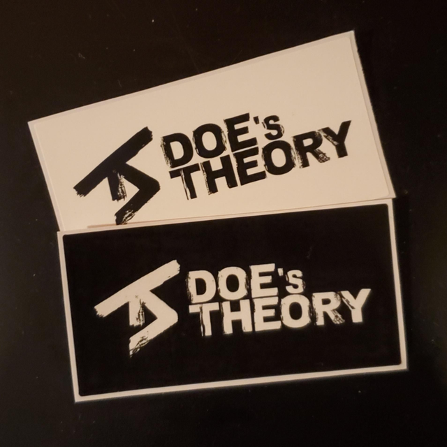 Lot de 2 Stickers DOE's THEORY 4x8cm