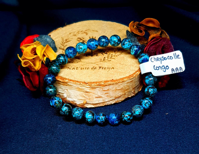 Bracelet Chrysocolle du Congo AAA