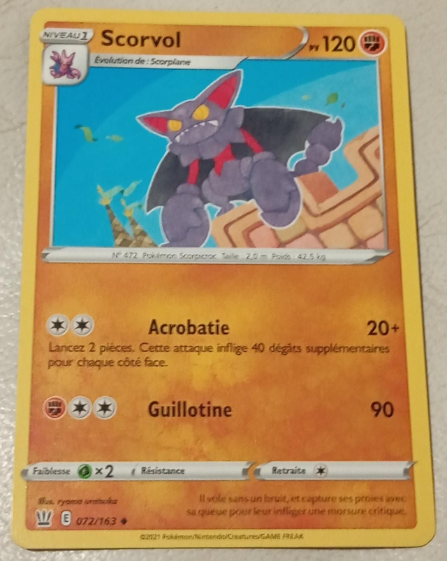 Carte pokémon Scorvol