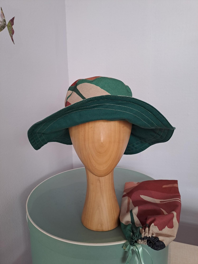 Capeline de soleil réversible