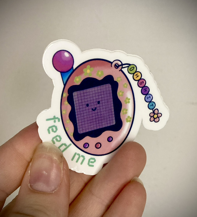 Feed Me Tamagotchi Sticker