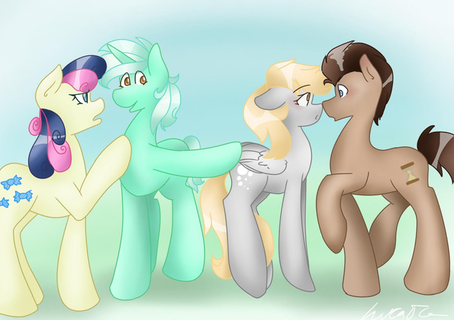 Lyra + BonBon + Derpy + Doctor 