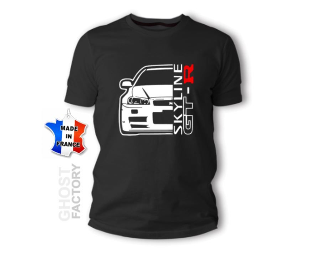 T-shirt NISSAN R34 silhouette Face