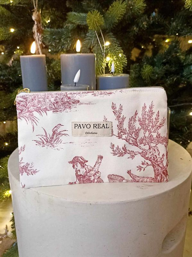 Pochettes plate en toile de Jouy