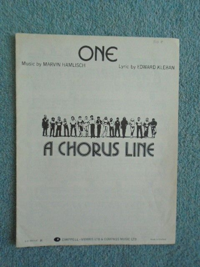 One from A Chorus Line vintage sheet music
