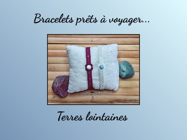 Bracelet macramé Howlite et Angélite - Calme et apaisement 