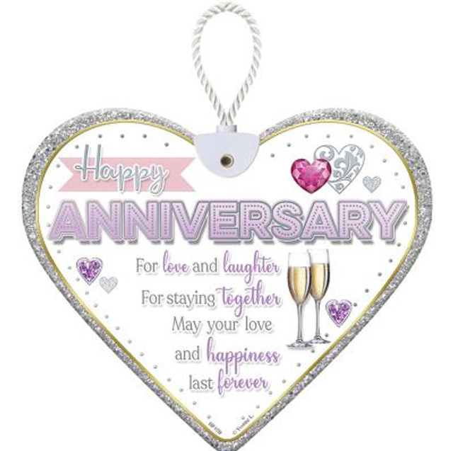 Heartfelt Anniversary Ceramic Heart