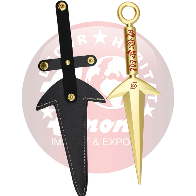Cuchillo lanzador A11784 del manga Naruto de 21 cm de aleación de zinc y acero, no afilado