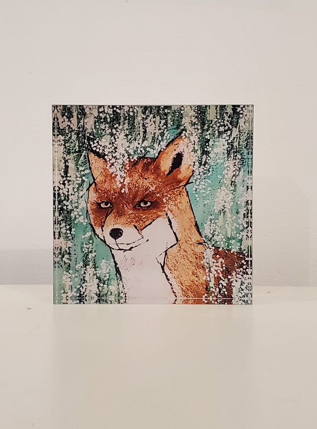 Impression sur verre acrylique - Le renard