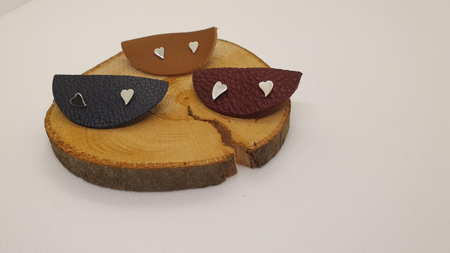 Puces "Petit coeur" - Argent massif