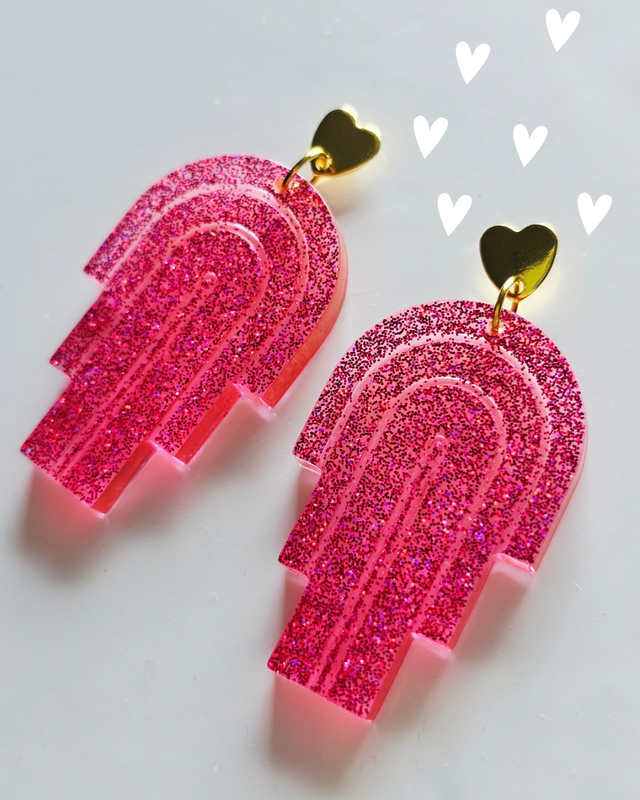 MIAMI rose-rouge aux fines paillettes 