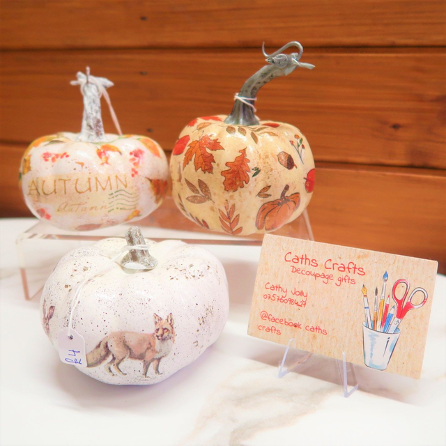 Medium Decoupage Pumpkin