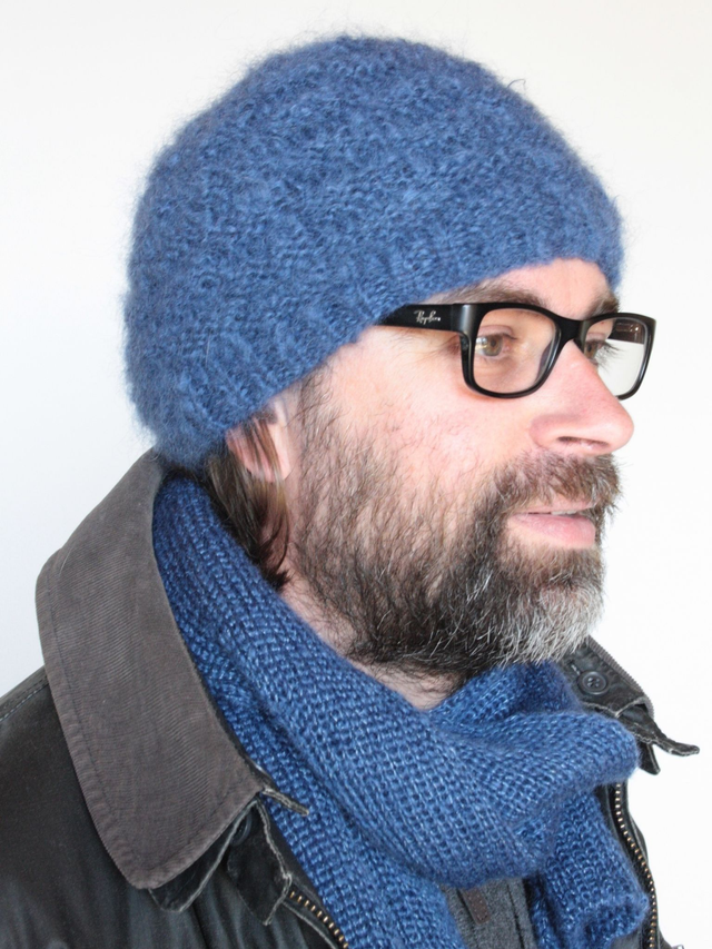 Bonnet motif carré