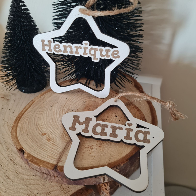 9 Ornamento de Natal personalizado - Estrela