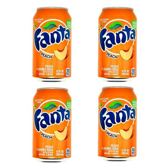 Fanta Peach Soda Can (355ml) USA Import