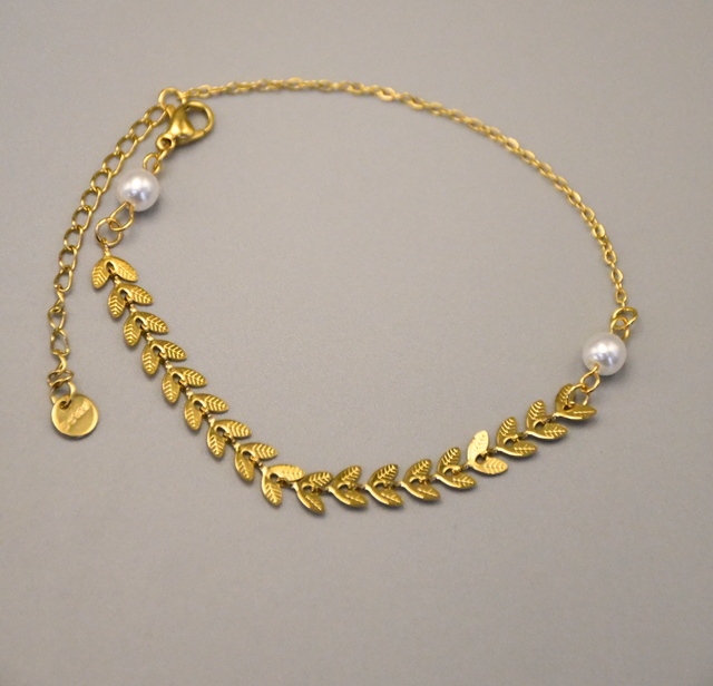 Chaîne de cheville feuille 