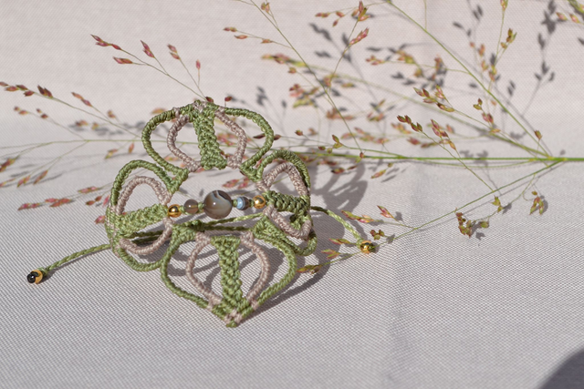 Agate du Bostwana - modèle &quot;trèfle&quot; 