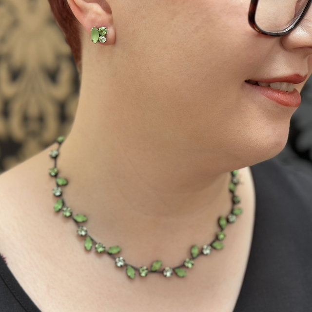 Ohrstecker RANKE Peridotmattmix, Grün
