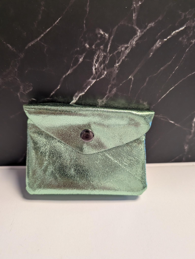 Porte monnaie irisé vert 