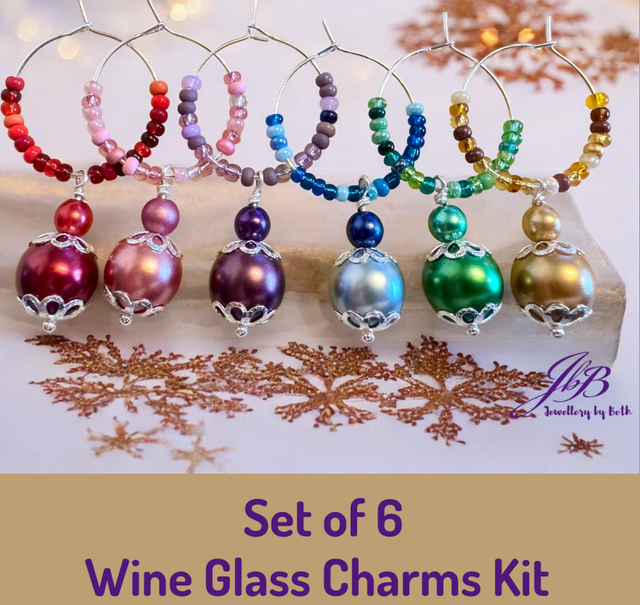 Wine glass charms kit