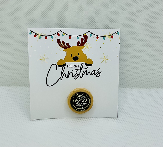 Handmade brooch with Christmas card. Gorgeous designs.