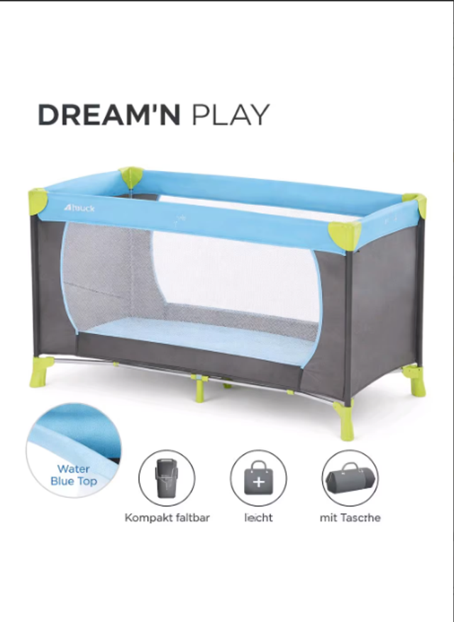 Hauck Dream’n Play Reisebett Water Blue – neu verpackt