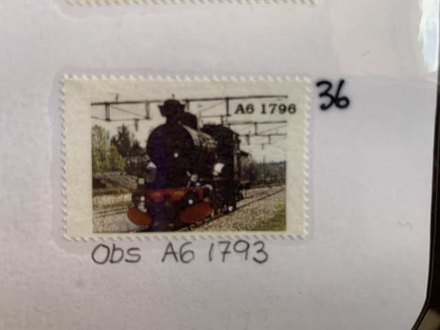 Brevfrimärke 36 - A6 1796