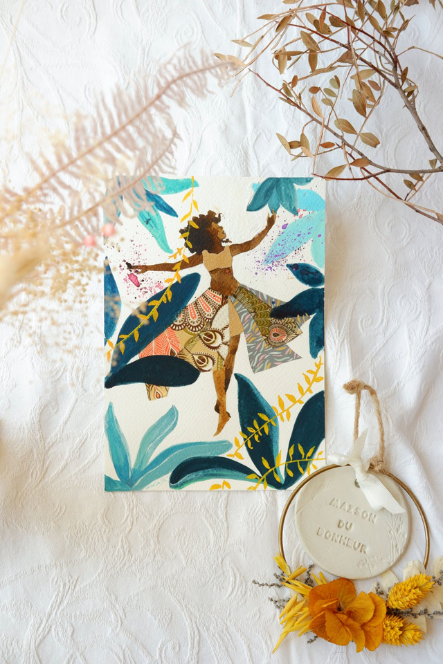 Illustration originale "La danseuse malgache"