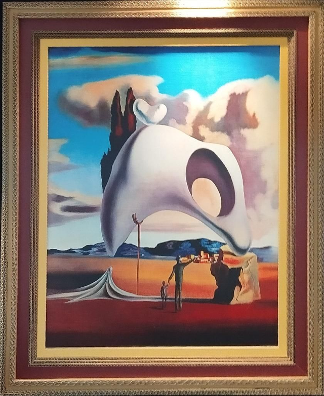 Reproduction sur toile - Vestiges ataviques après la pluie - Dali - Cadre en carton recyclé