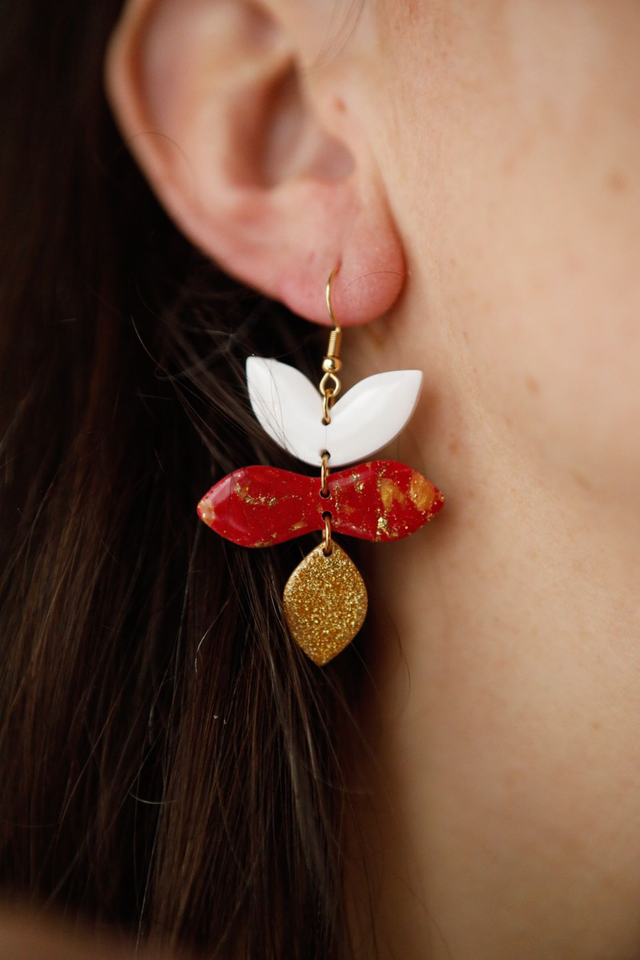 Boucles d'Oreilles Noël Chaleureux