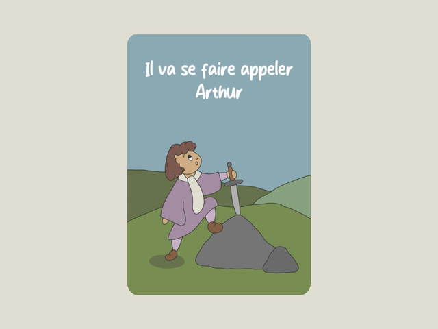 Carte postale &quot; Il va se faire appeler Arthur &quot;